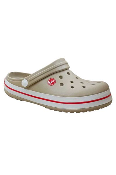 Shubuu Unisex Beige White Red Sabo Hospital Slippers