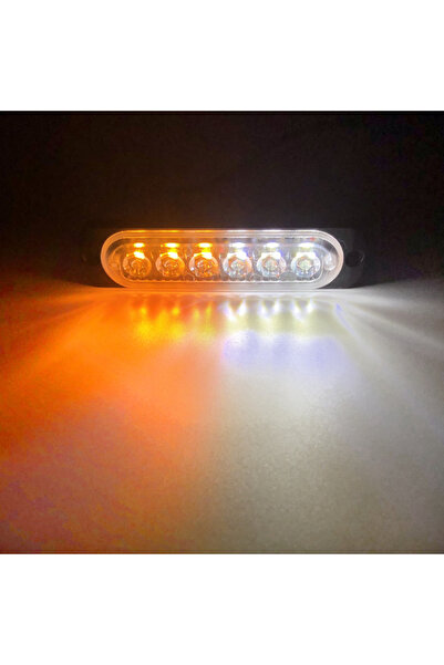 Choice4 White Yellow Led Strobe Light Flashing Grille Lights Car Emergency Li...