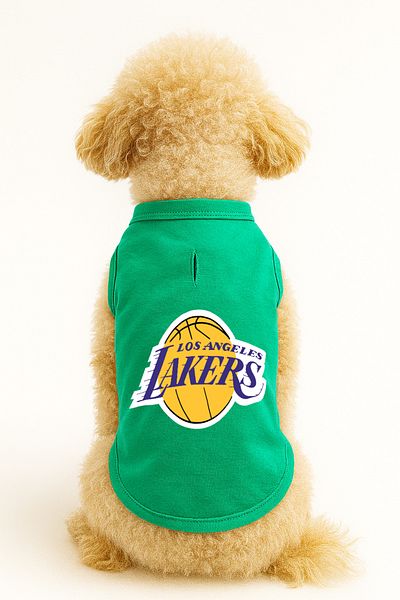 MPZ Pets Cat and Dog Outfit & Gown - Green Los Angeles Lakers Tank Top