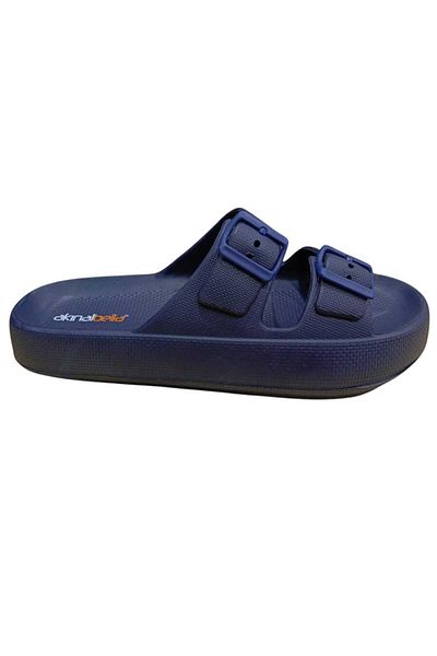 Akınal Bella Unisex Double Band Soft Thick Beach Pool Garden Sea Daily Slippers