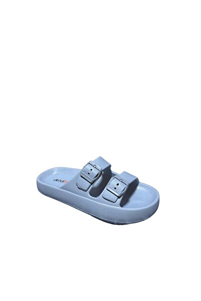 Akınal Bella EVA ÇİFT TOKALI BUZ GRİ RENK KADIN VE ÇOCUK ULTRA SOFT ÇOK YUMUŞAK AYARLANABİLİR TERLİK MODELİ