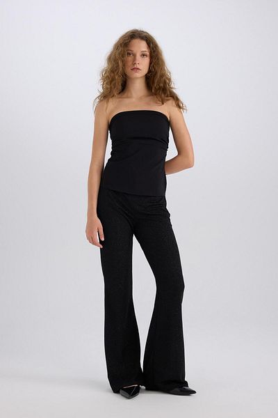 DeFacto Flare Fit Straight Leg Long Length Wrap Pants E1870Ax24Wn