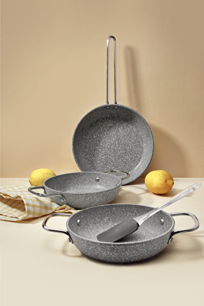 Gigilli You 4 Piece Granite Pan Set Without Lid