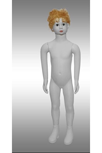 RafBurada 4-10 Yaş Çocuk Manken - Saçlı Prova, Teşhir, Vitrin Mankeni Siyah S...