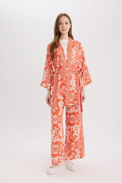 DeFacto Regular Fit Pocket Detailed Wide Leg Trousers E7391Ax25Sm