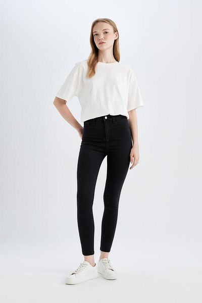 DeFacto Jegging s vysokým pasem - Skinny Leg Basic Jeans B7498Ax24Sp