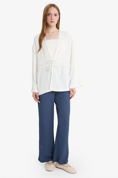 DeFacto Παντελόνι Relax Fit Wrinkled E3436AX25SM