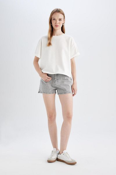 DeFacto Mom Fit High Waist Jean Shorts C0689Ax24Hs