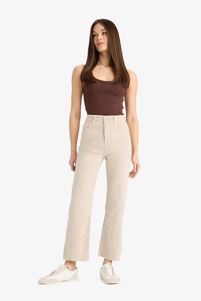 DeFacto Pantaloni de jeans cu talie înaltă, cu talie înaltă, E8017AX25SM