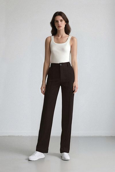 DeFacto Παντελόνι Straight Fit Διπλή τσέπη κανονική μέση κανονικό μήκος E4660AX25SP