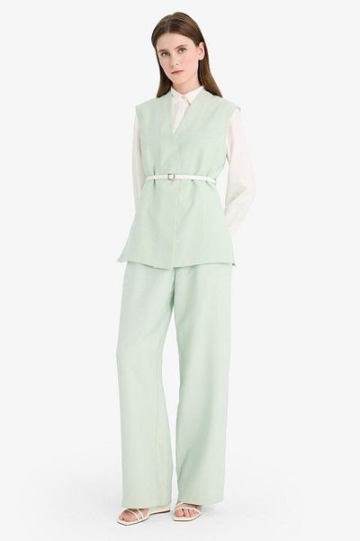 DeFacto Wide Leg Basic Straight Wide Leg Trousers E7979Ax25Sm