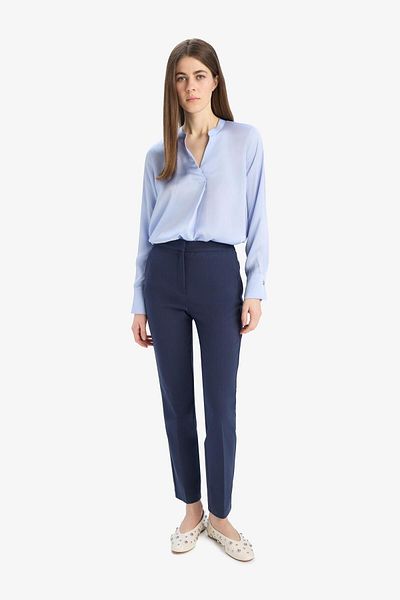 DeFacto Chino Fabric Pants High Waist Straight Leg E5458Ax25Sp