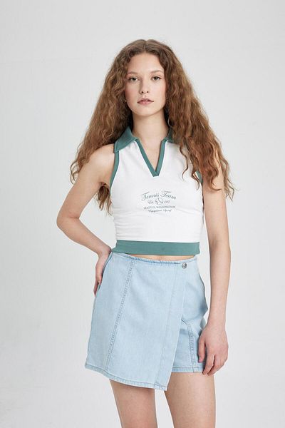 DeFacto Mini-Jeansshortsrock mit hoher Taille B8292AX24SM