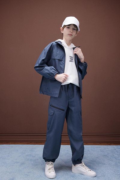DeFacto Boy's Elastic Leg Pocketed Parachute Pants D8526A825Sp