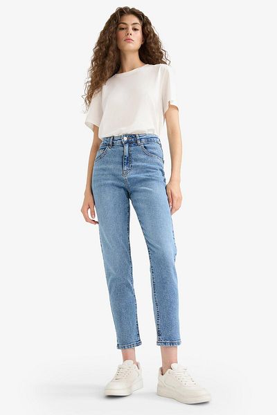 DeFacto Pantaloni lavabili Comfort Mom cu talie înaltă până la glezne E9161AX25AU