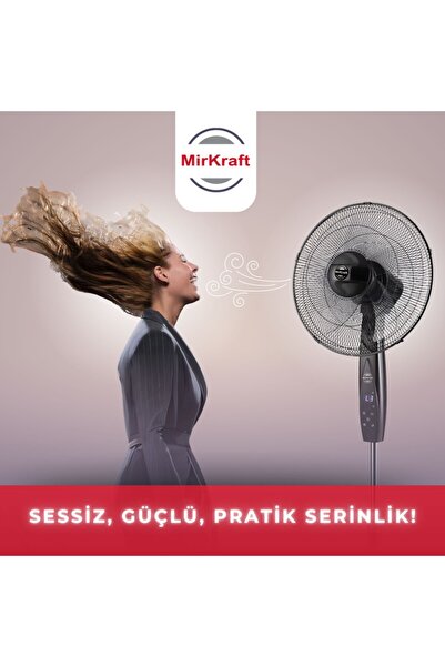 Mirkraft Fs-k40br 16'' Dc Motor 5 Kanatlı Uzaktan Kumandalı Ayaklı Vantilatör