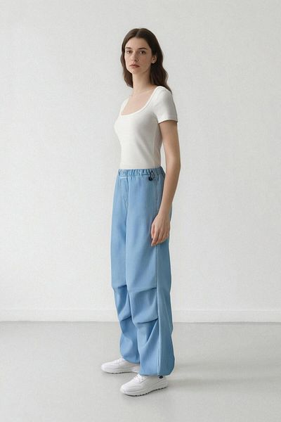 DeFacto Pantaloni de jogger cu talie înaltă, până la gleznă, cu parașuta C1321ax24sm