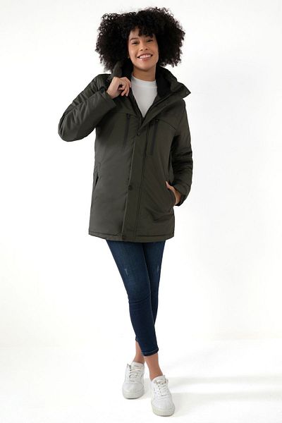 freemen Women's Polar Khaki Sports Coat Parka