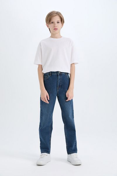 DeFacto Pantaloni de jeans cu picioare drepte pentru băieți C3698A824WN