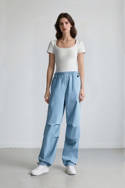 DeFacto Pantaloni de jogger cu talie înaltă, până la gleznă, cu parașuta C1321ax24sm