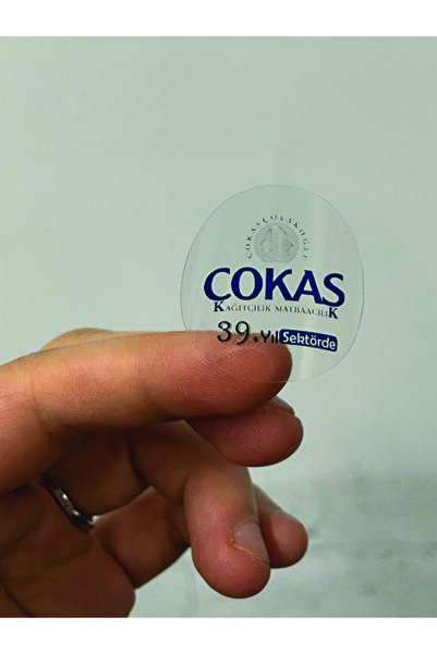Çokaş Promosyon Kişiye/ Firmaya Özel Şeffaf Sticker 3x3 Cm (1000 ADET)