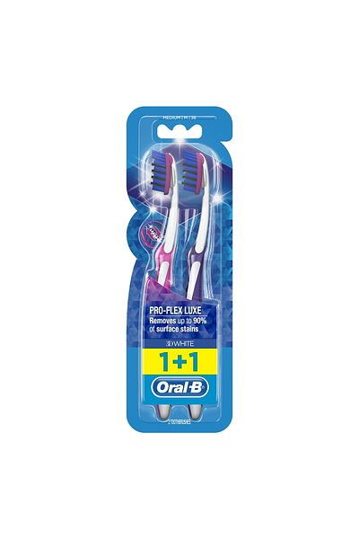 Oral-B Oral B Proflex Luxe Medium Toothbrush Assorted Colour 1 1 Dual Flex Head For Deep Cleaning