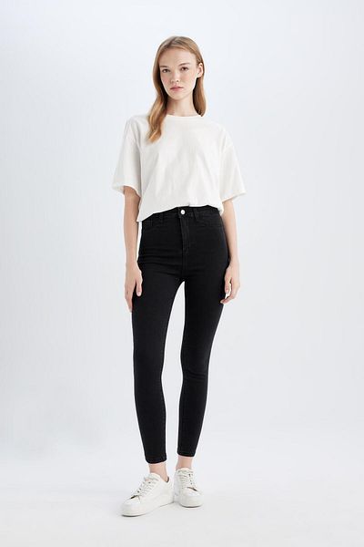 DeFacto Jegging s vysokým pasem - Skinny Leg Basic Jeans B7498Ax24Sp