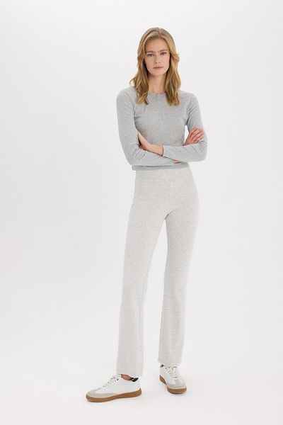 DeFacto Pantaloni elastici cu nervuri cu picior spaniol Cool Flare Fit E0628AX25SP
