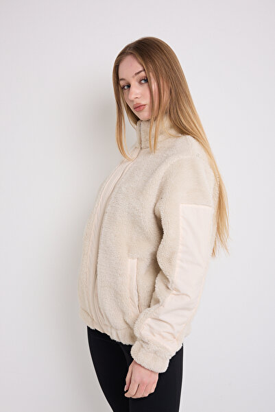 freemen Αθλητικό Γυναικείο Εκρού Αντιανεμικό Welsoft Παλτό με Διπλή Τσέπη