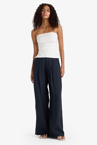 DeFacto Carrot Fit Double Pocket High Waist Wide Leg Modal Pants E6331Ax25Sp