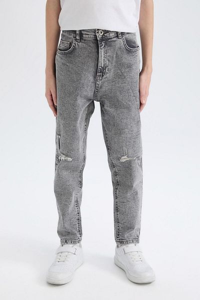 DeFacto Boy's Balloon Fit Ripped Detail Straight Leg Jean Trousers 3132981