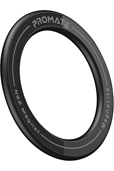 Promate Phone Magnetic Mount, 360° Magsafe Compatible, N52 Powerful Magnetic, Metal Ring, Magnetite