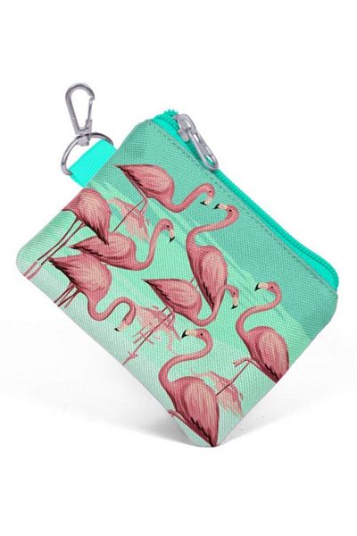 Yaygan Çanta Πορτοφόλι με νομίσματα Coral High Water Green Flamingol 21778