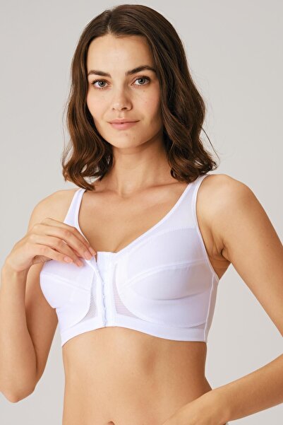 Anıl Balensiz Beyaz Önden Açılan Desteksiz Toparlayıcı Sütyen