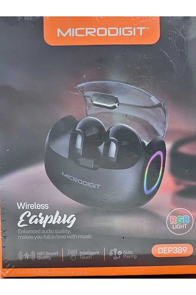 Microdigit Bluetooth سماعة اذن اللون اسود فقط - Dep 389