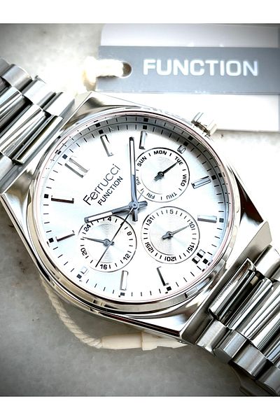 Ferrucci New Season 3 Atm Waterproof Men's Wristwatch - Steel Cord and Case