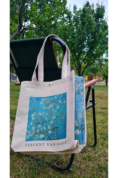 Luvili Van Gogh Canvas Tote Bag with Snap Fasteners Premium Series |   Vincent Van Gogh