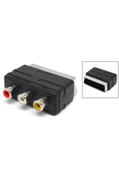 SCART - 3rca Adaptör Mini (5'Lİ PAKET)