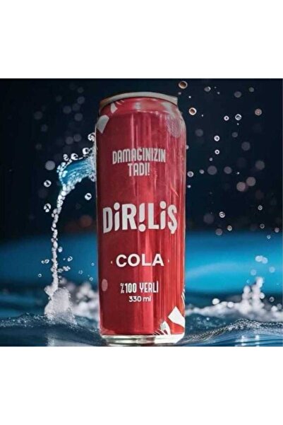 DİRİLİŞ Kola Kutu 24'lü Paket – 330 ml x 24 | Buz Gibi Ferahlatıcı Tat, %100 ...