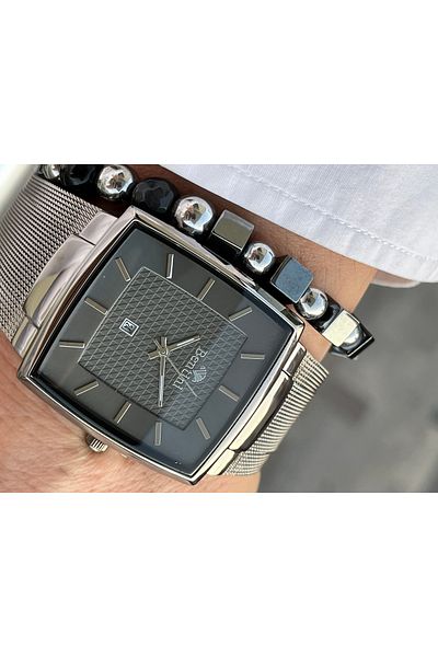 Bentini Men's Wristwatch - Guaranteed, Waterproof and Rustproof, Colorfast Steel Cord and Case