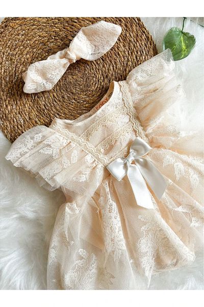 aysskids Liya Bandana Baby Girl Wedding Birthday Special Day Mevlüt Romper