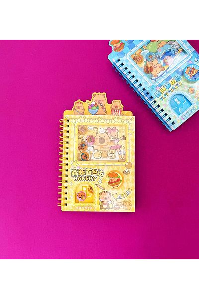 Gift Moda Capybara Vending Notebook – Cute Notebook with Tokens and Stickers