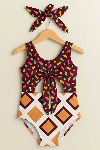 My Kids Wear Μπαντάνα εμπριμέ για κορίτσια μαγιό