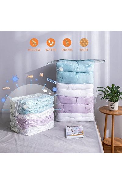 ÜLBAG Голям размер (80 см X 100 см X 50 см) вакуумна торба за съхранение & вакуумна торба & (завивка & одеяло & възглавница & рокля)