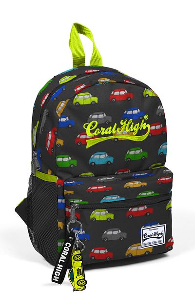 Yaygan Çanta Coral High Colored Cars Grădiniță și rucsac zilnic -