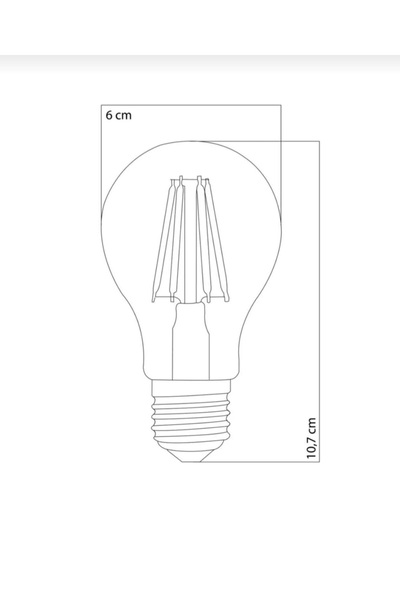 Edison Rustik A60 Led Filament Ampul E27 Gün Işığı Aydınlatma Ampülü Led Ampül