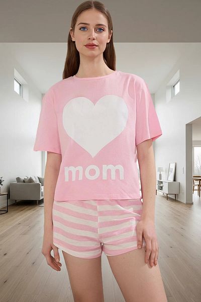 PayBuy Women's Cotton Striped Heart Pajamas Set Comfortable Homewear Design Long-Lasting Special Design