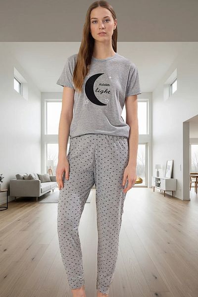 PayBuy Women's Cotton Pajamas Set Galaxy Print Regular Fit Comfortable Home Wear Professional Appearance