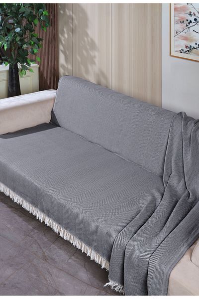 Miracolo Home Cotton Front Fringed 170X210 Seat Cover