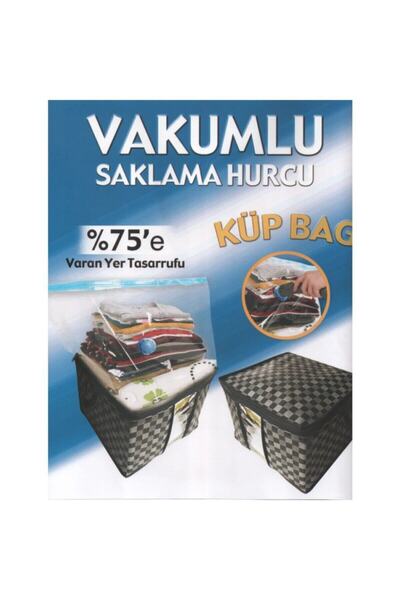 ÜLBAG Cube Bag (Dowry Box), Vacuum Bag, Vacuum Bag Storage Bag (Black-White Checkered)